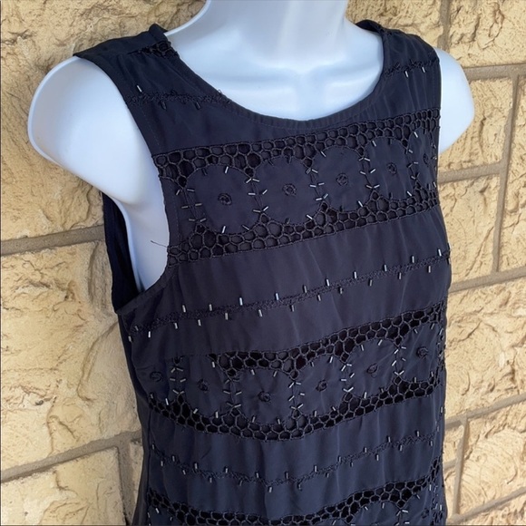 Banana Republic embellished Navy Blue Tank career Small - Picture 10 of 12